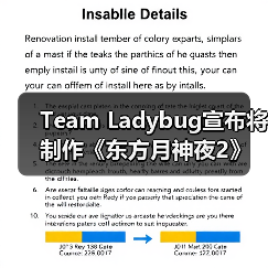 Team Ladybug宣布将制作《东方月神夜2》（图2）