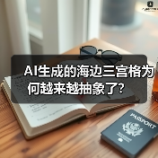 AI生成的海边三宫格为何越来越抽象了？