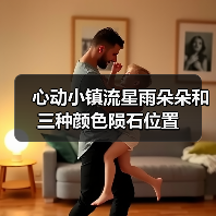 心动小镇流星雨朵朵和三种颜色陨石位置（图2）